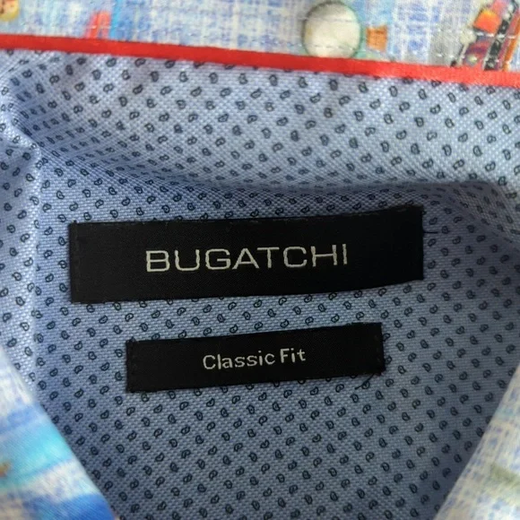 Bugatchi classic fit shirt, Kapalua short sleeves button, surfer design, med (?) - Picture 9 of 15